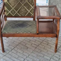 میز تلفن چوب گردو