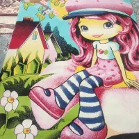 فرش طرح کودک،دخترانه،دخترتوت فرنگی|فرش|قائن, |دیوار