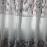 پرده حریرسفید زرشکی|پرده، رانر، رومیزی|تهران, باغ فیض|دیوار