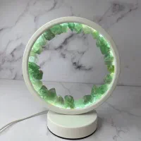 آباژور با سنگ طبیعی فلوریت،آمیتیست و سیترین