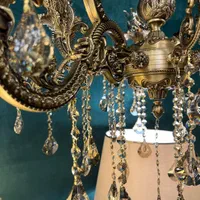 لوستر ۱۰ شعله گلناز|لوستر و چراغ آویز|ارومیه, |دیوار
