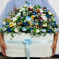 باکس گل نوزادی پسرانه و دخترانه در طرحهای مختلف|گل مصنوعی|نسیم‌شهر, |دیوار