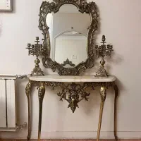 آینه و شمعدان برنز