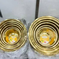 آبکش و لگن طلایی رنگ ثابت6پارچ یونیک(بندردیلم)