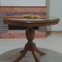 میز گرد تمام چوب با صندلی لهستانی