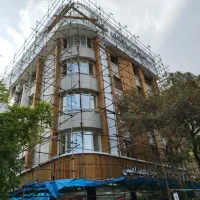 اجرا نمای آلمینیوم کامپوزیت و چوب