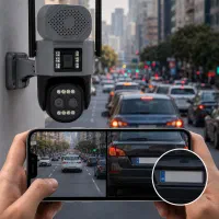 دوربین سیم کارتی دو لنز پلاک خوان حرفه ای