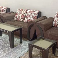 سرویس مبلمان 4 نفره همراه با عسلی|مبلمان خانگی و میز عسلی|مشهد, ابوذر|دیوار