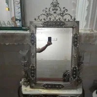 اینه شمعدان برنز