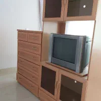 میز تلویزیون و دراور و تلویزیون ۳ تیکه در حد نو|میز تلویزیون|کرمانشاه, |دیوار