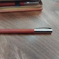 ست لوکس فابرکاستل چوب گلابی اصل + کیف چرمی