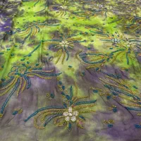 پارچه جرج ملیله دوزی تمام کار|لباس|شیراز, فرهنگ شهر|دیوار