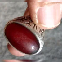 انگشتر کهنه قدیمی یمن آلبالویی|جواهرات|تربت‌حیدریه, مظفریه|دیوار