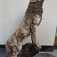 فروش مجسمه دکوری گرگ|مجسمه، تندیس، ماکت|نوشهر, |دیوار