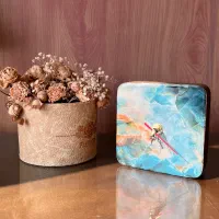 ساعت رزینی آبی فیروزه‌ای