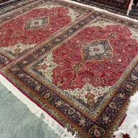 جفت ۶متری دستباف تبریز ریزباف زمینه لاکی