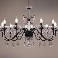 لوستر تلفیقی فلزی کریستالی نئو کلاسیک