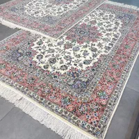 فرش دستباف( بساک ) جفت ۶ متریه حاشیه رنگی یزد|فرش|مشکیندشت, |دیوار