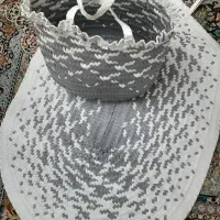 ست سفره حصیری با زنبیل