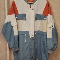 مانتو جین رنگی دخترانه