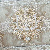 فرش تک 12متری 1200شانه طلاکوب گل برجسته طرح افشان
