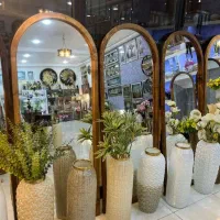 قاب آیینه چوبی گنبدی