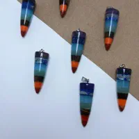 گردنبند سنگ هفت چاکرا وگوی سنگ هفت چاکرا|جواهرات|شیراز, کاراندیش|دیوار