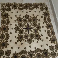 رومیزی های سنگ دوزی وتعدادی پرده