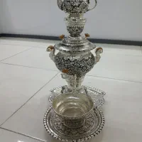 سماورنقره قلم کاری زیر کاربرنز