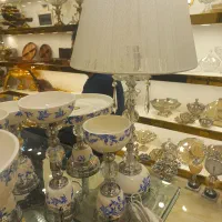 ظروف پذیرایی چینی با پایه کریستال وبرنز|ظروف سرو و پذیرایی|تهران, هروی|دیوار