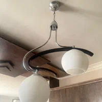 لوستر دو شعله مدرن + ۲ لامپ LED هدیه