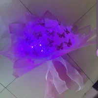 دست گل روبانی پروانه ای خوشکل ودیزایین پول|گل مصنوعی|دورود, |دیوار