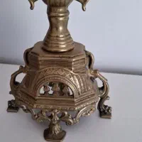 ساعت شمعدون برنزی آلمان|کلکسیون اشیاء عتیقه|شریف‌آباد, |دیوار