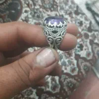 انگشتر نقره امیتیس بنفش شفاف|بدلیجات|میبد, |دیوار