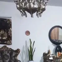 لوستر 8 شاخه برنج طرح فرشته|لوستر و چراغ آویز|هشتگرد, فاز ۳ مهستان|دیوار