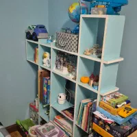 قفسه کتاب یا اسباب بازی از جنس ام دی اف|کتابخانه، شلف، قفسههای دیواری|ساری, |دیوار