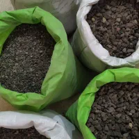 160 کیلو پوکه بادامی و عدسی گونی شده