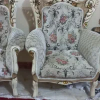 مبلمان ۸نفره سلطنتی،به اضافه دوتا میز عسلی سلطنتی|مبلمان خانگی و میز عسلی|صومعه‌سرا, |دیوار