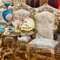 مبلمان استیل سلطنتی و میزناهارخوری نو ((جهیزیه))|مبلمان خانگی و میز عسلی|تهران, فرمانیه|دیوار