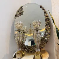 آینه و شمعدان برنز ۱ سال خریدیم|صنایع دستی و سایر لوازم تزئینی|تهران, گلستان (شهرک راه آهن)|دیوار