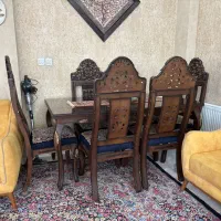 سرویس مبل و ناهارخوری چوب|مبلمان خانگی و میز عسلی|سیرجان, |دیوار