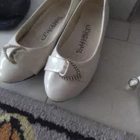 کفش مجلسی سایز 38و39و37کفشبچگانه سفید سایز 32|کیف، کفش، کمربند|آباده, |دیوار