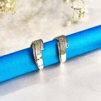 حلقه ست نقره نامزدی مدل هشت پر مشابه طلا|بدلیجات|مشهد, طلاب|دیوار