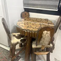 میز ناهارخوری ۴ نفره چوب طبیعی