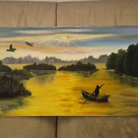 ۷ عدد تابلو رنگ روغن و یک عدد تابلو کوبلن