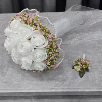 دسته گل عروس ماهرخ|گل مصنوعی|میناب, |دیوار