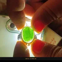 انگشتردستسازنقره یشم طبیعی اصل وکلکسیونی|جواهرات|همدان, |دیوار