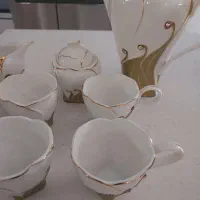 یک سرویس. چایخوری . نگین دار خارجی|ظروف سرو و پذیرایی|کوهسار (البرز), |دیوار