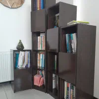 کتابخانه|کتابخانه، شلف، قفسه‌های دیواری|قم, پردیسان|دیوار