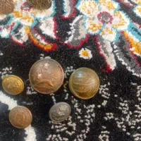 قاشق سکه مهر دکمه قدیمی|کلکسیون سکه، تمبر، اسکناس|یزد, |دیوار